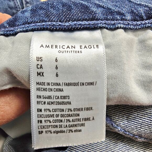 NWT American Eagle A Line Pleated Denim Shorts Preppy Mom Normcore 6 28W - Picture 7 of 8